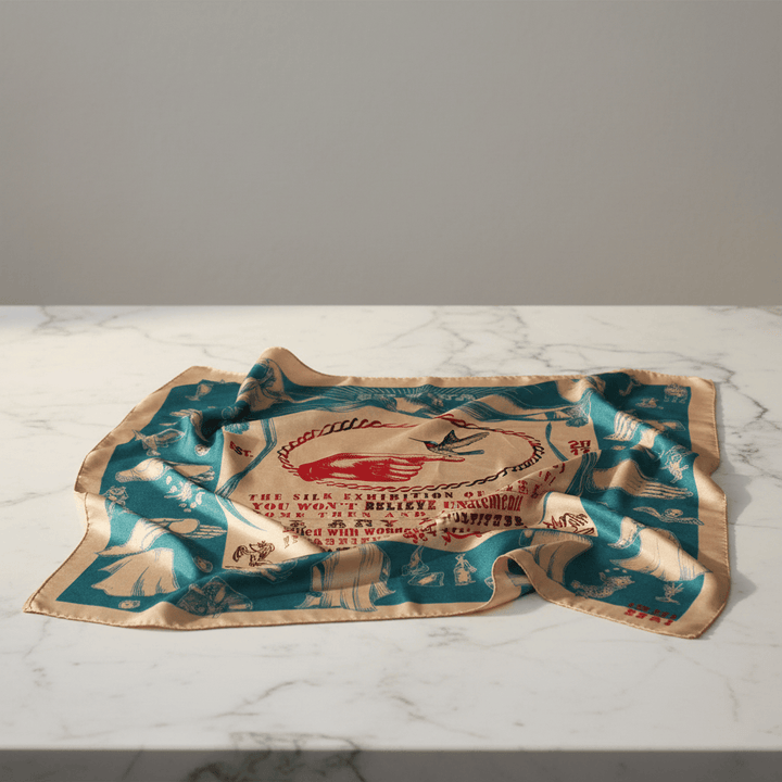 The Big Show Silk Scarf By Silviya Neri Brand Scarves
