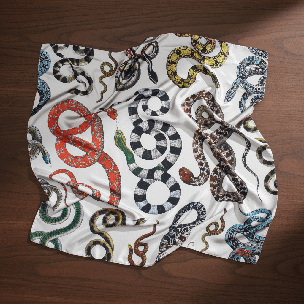 Serpenti Silk Scarf By Silviya Neri Brand