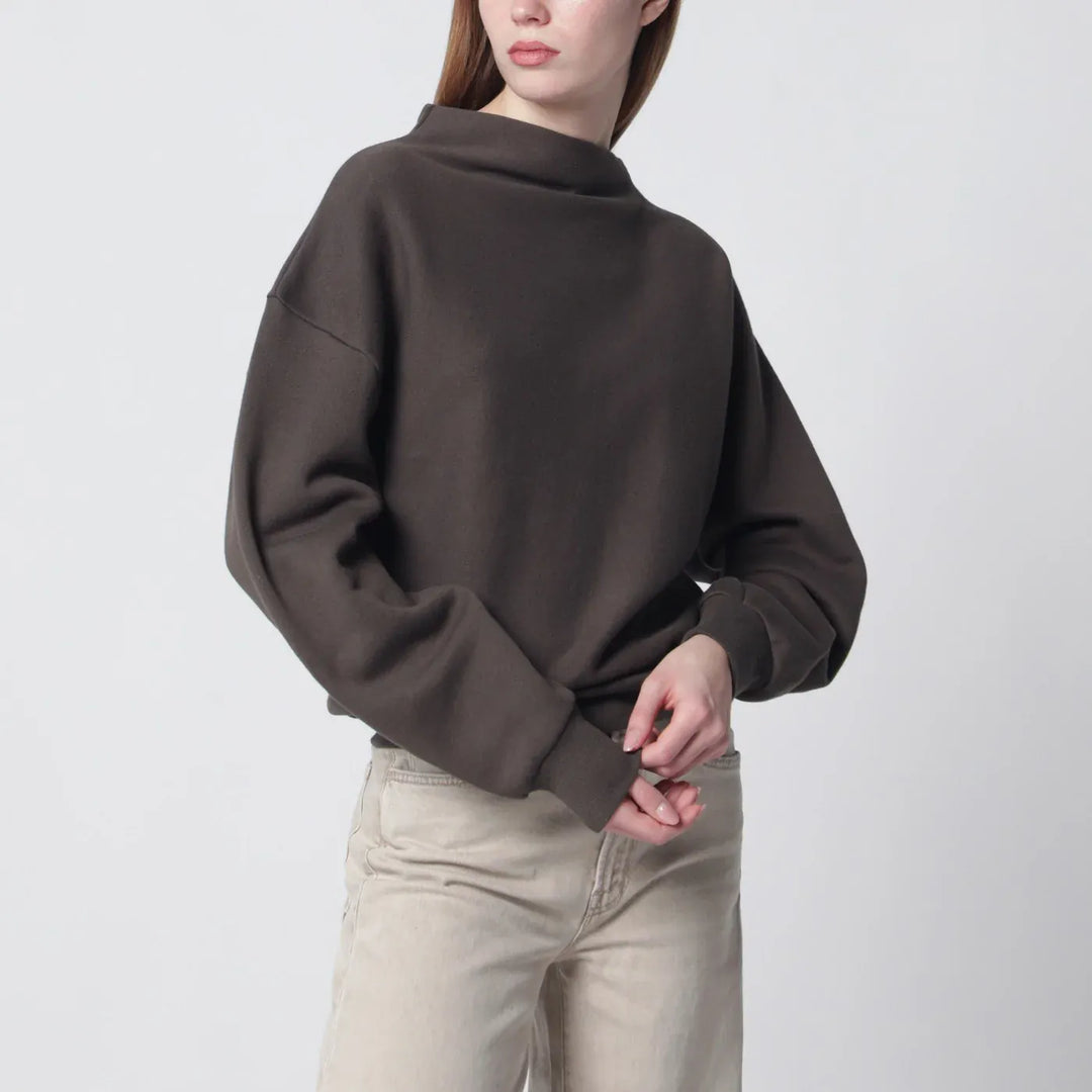 6397 - Mud-coloured draped sweatshirt Brand Shirts &amp; Tops XS
