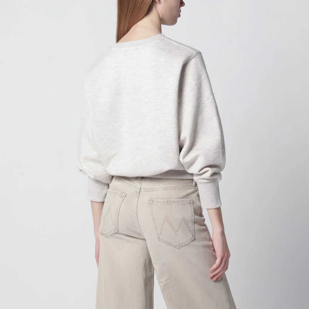 ANINE BING - Harry Shrunken La beige mélange sweatshirt Brand Shirts &amp; Tops