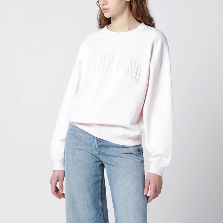 ANINE BING - Spencer Pink Mélange Cotton Sweatshirt Brand Shirts &amp; Tops XS