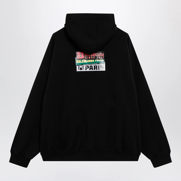Balenciaga - Black hoodie with logo print Brand Shirts &amp; Tops