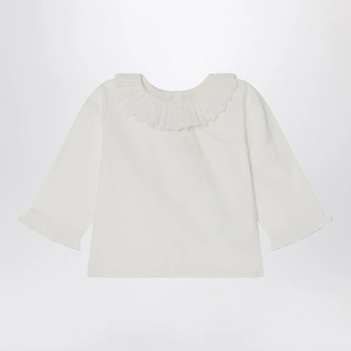Bonpoint - White Joliette blouse with ruffles Brand Shirts &amp; Tops 2Y