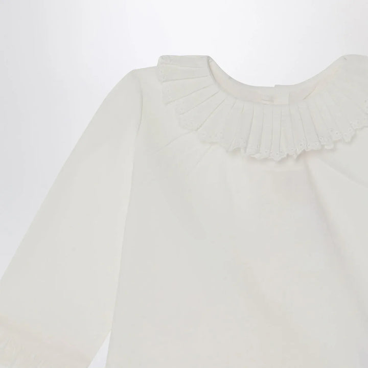 Bonpoint - White Joliette blouse with ruffles Brand Shirts &amp; Tops 2Y