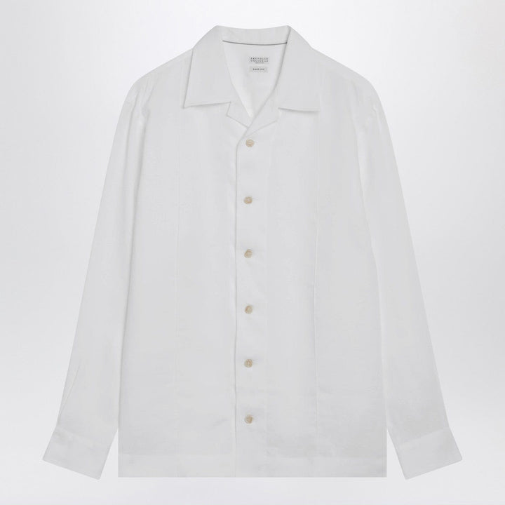 Shirts &amp; Tops Brunello Cucinelli - White linen East Fit shirt Brand
