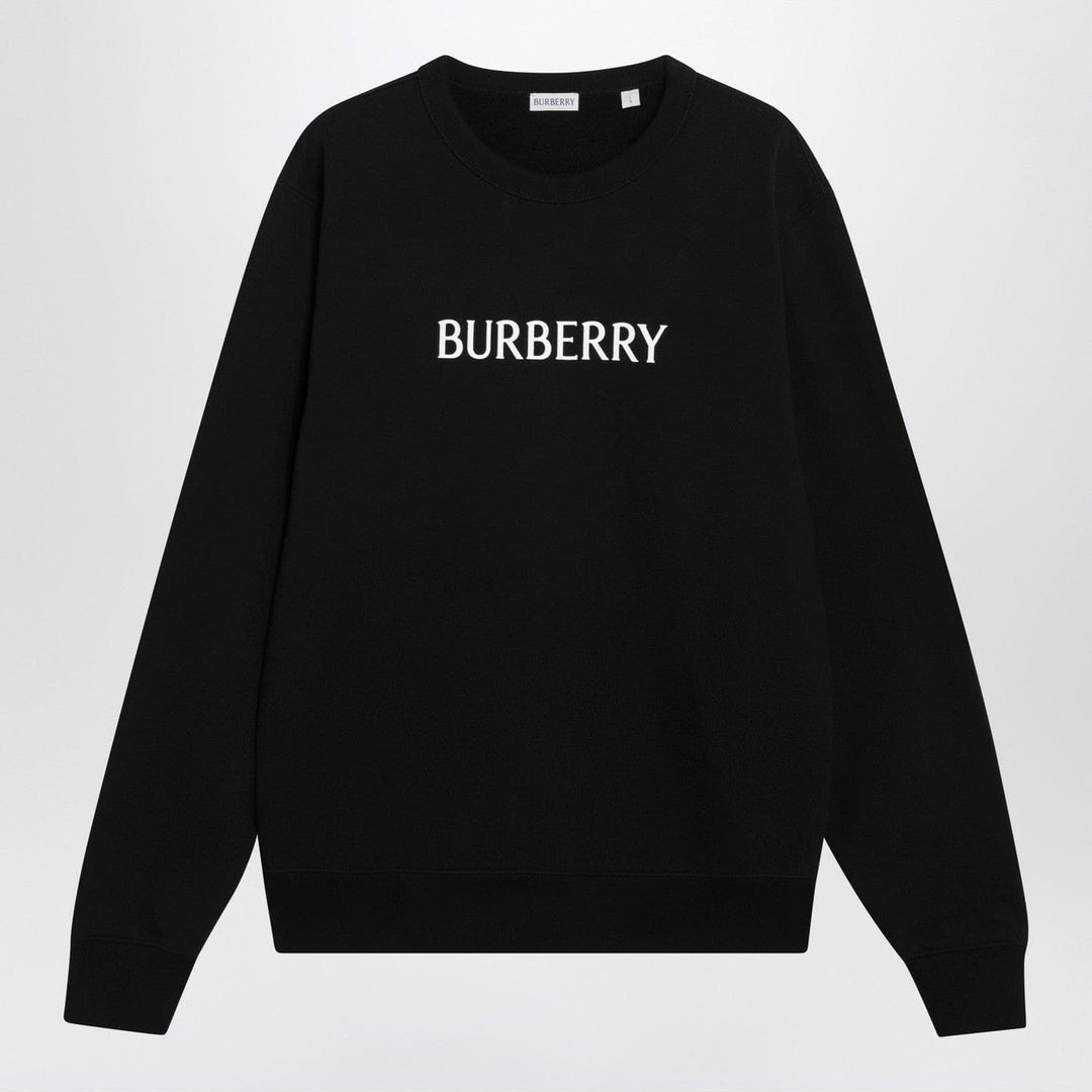 Shirts &amp; Tops Burberry - Black slim cotton terry-effect sweatshirt Brand