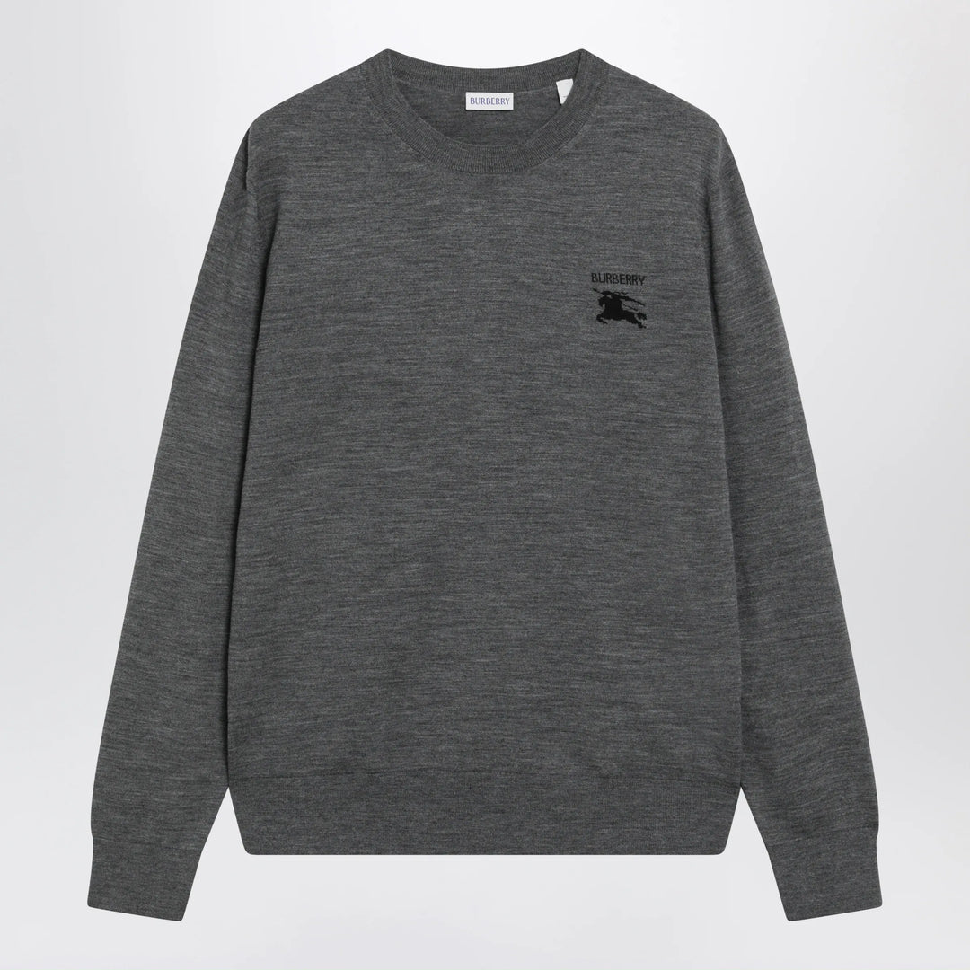 Burberry - Grey Wool Crewneck Sweater Brand Shirts &amp; Tops S