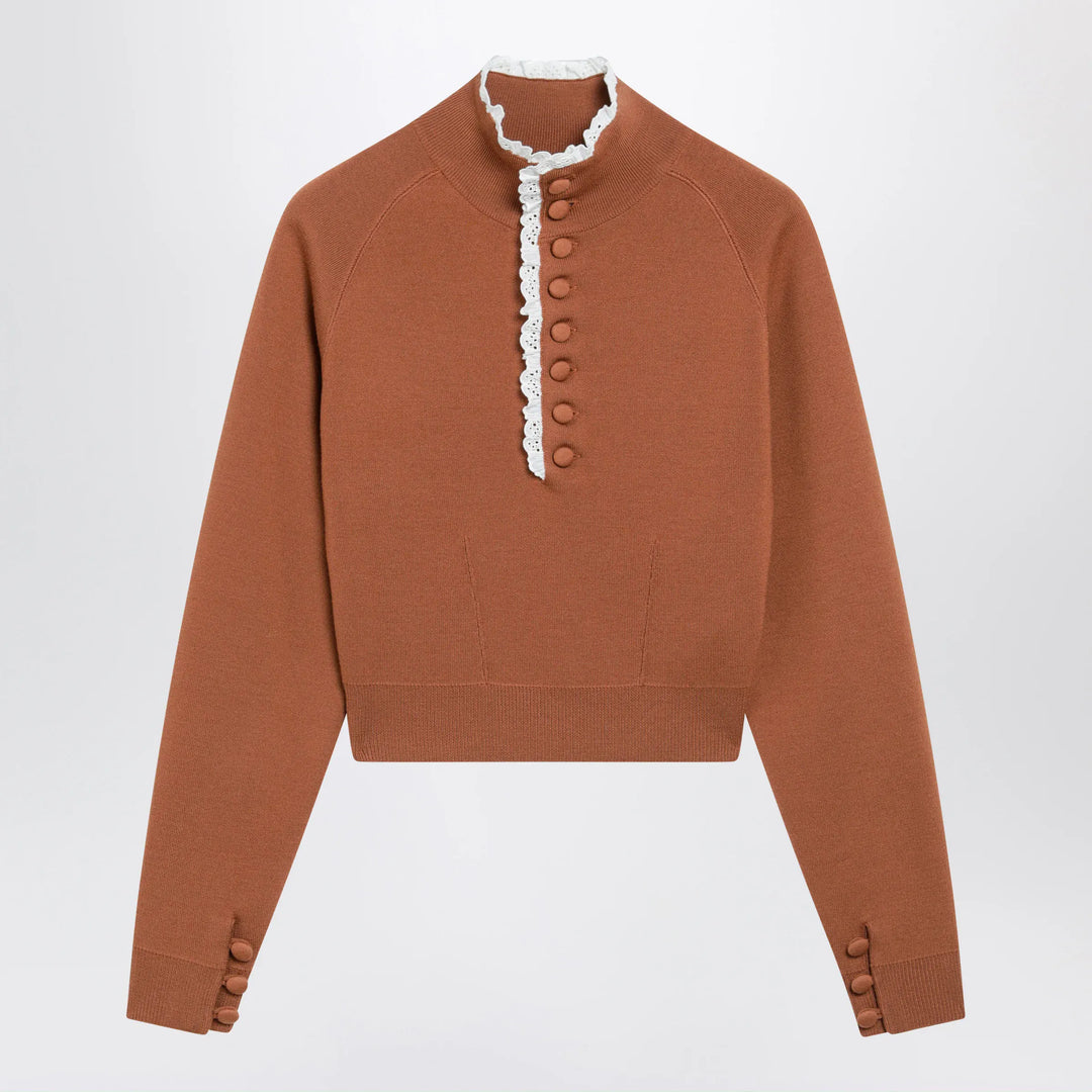 Chloé - Cognac-colored wool sweater Brand Shirts &amp; Tops M