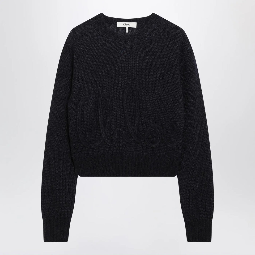 Chloé - Navy blue alpaca-blend sweater Brand Shirts &amp; Tops
