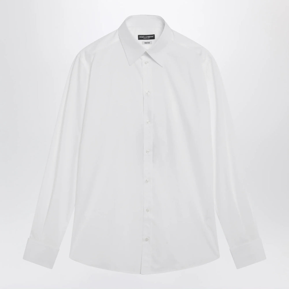 Dolce&Gabbana - Martini white cotton poplin shirt Brand Shirts & Tops 39