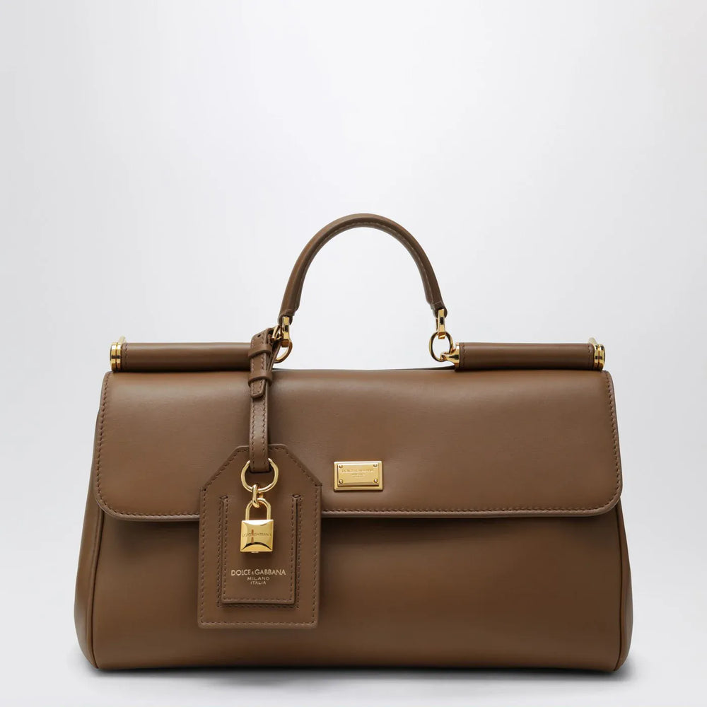 Dolce&Gabbana - My Sicily top handle bag in caramel leather Brand Shirts & Tops TU
