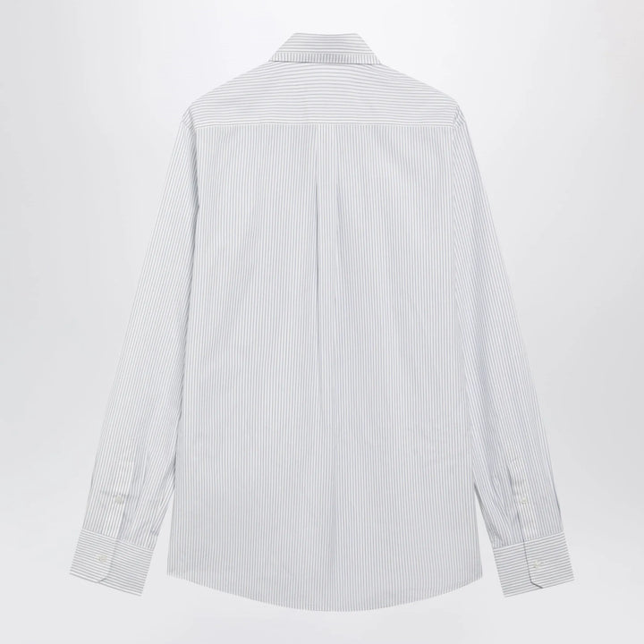 Dolce&amp;Gabbana - White Double-Collar Striped Shirt Brand Shirts &amp; Tops