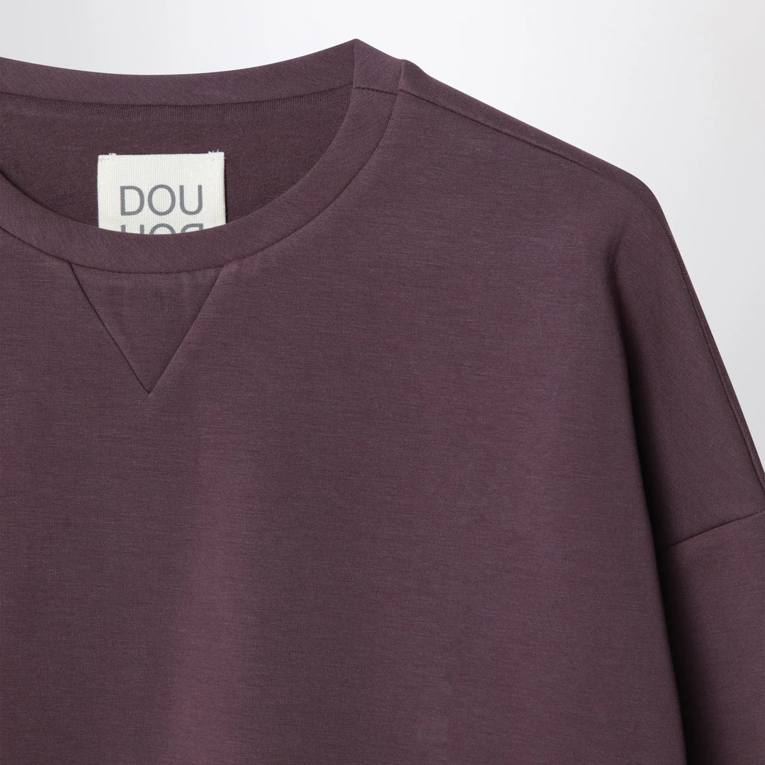 Douuod - Plum cotton sweatshirt Brand Shirts &amp; Tops