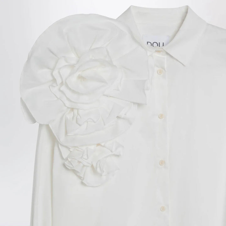 Douuod - Striped shirt lime/white in cotton Brand Shirts &amp; Tops 10Y