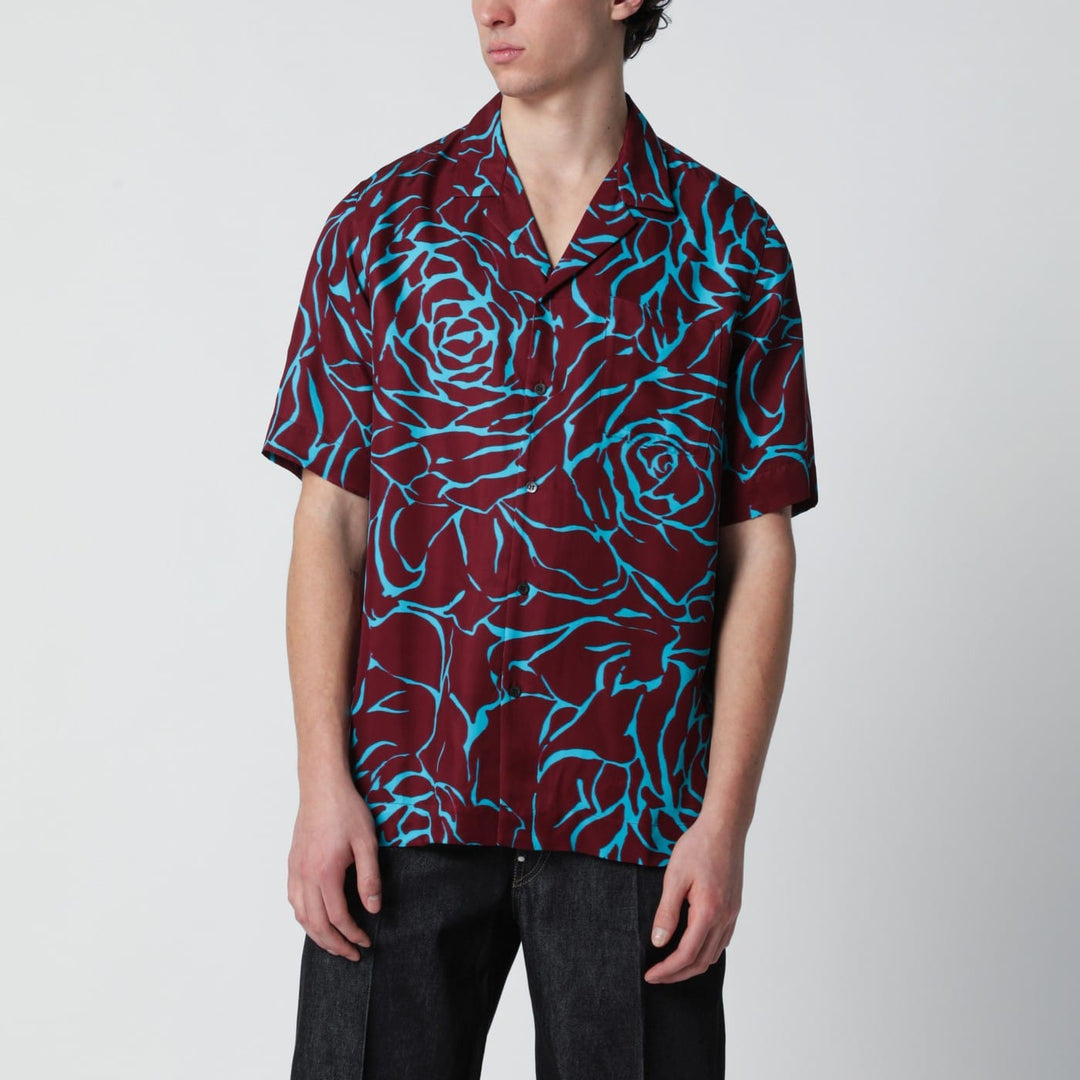 Shirts &amp; Tops Dries Van Noten - Burgundy shirt with Archive Rose print Brand