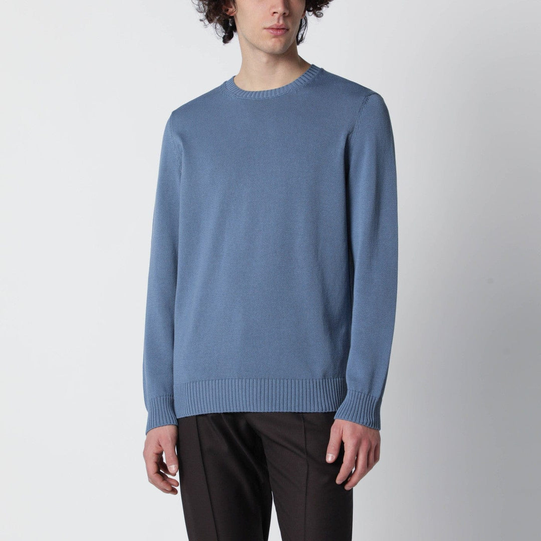 Shirts & Tops Drumohr - Powder blue cotton sweater Brand