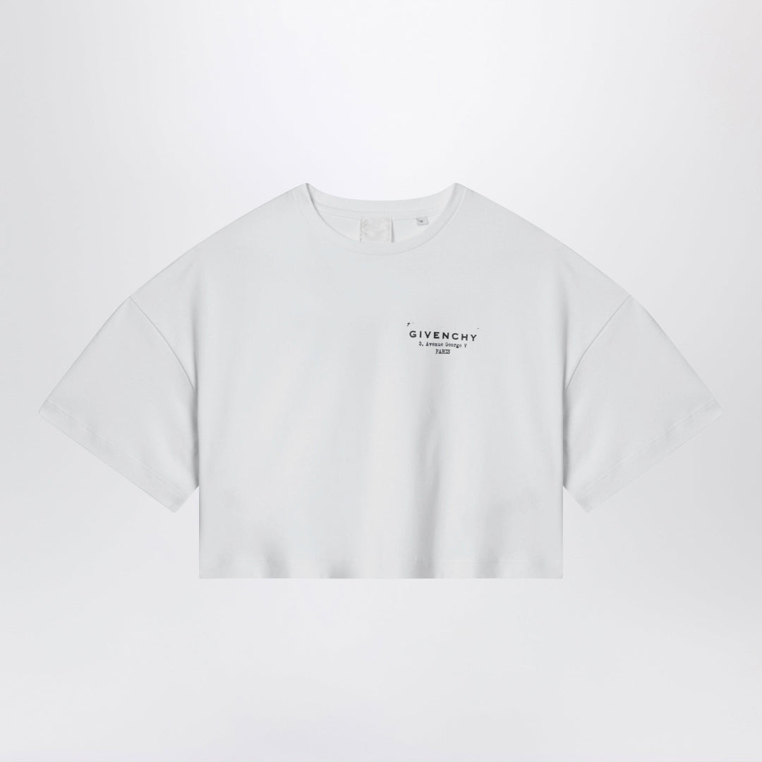 Shirts &amp; Tops Givenchy - White cropped T-shirt with logo print Brand