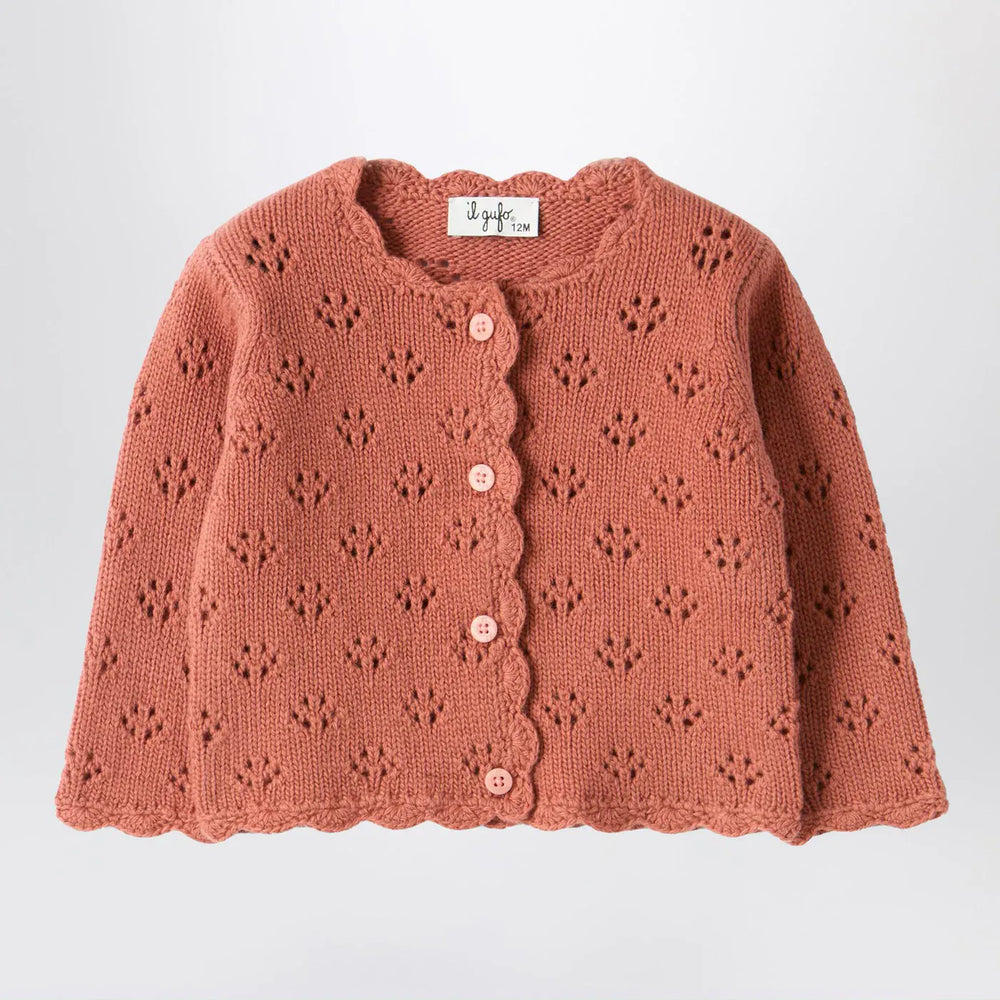 Il Gufo - Pink cardigan with openwork pattern Brand Shirts & Tops 36