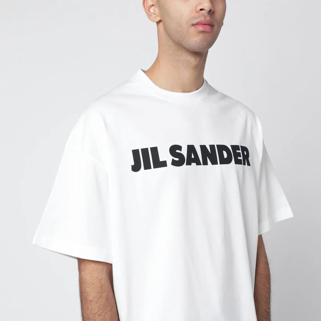 Jil Sander - White boxy T-shirt with logo Brand Shirts &amp; Tops