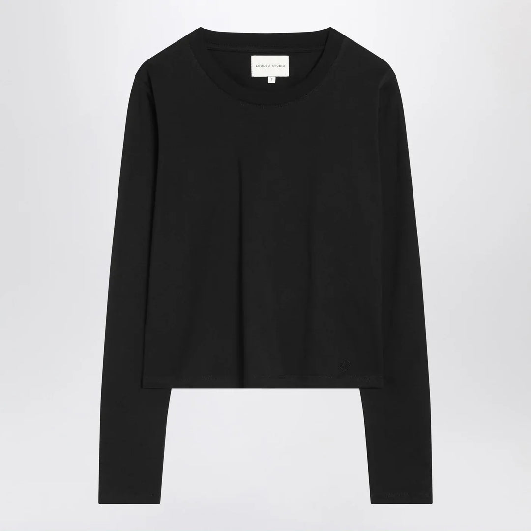LouLou De Saison - Black cotton crew-neck T-shirt Brand Shirts &amp; Tops XS