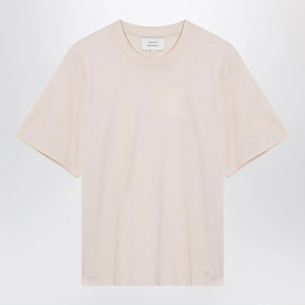 LouLou De Saison - Cream cotton crew neck T-shirt Brand Shirts & Tops M