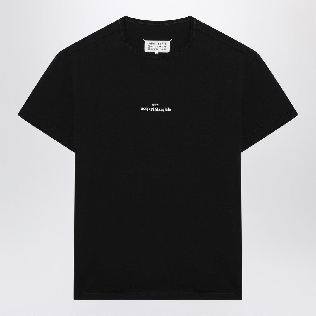 Shirts & Tops Maison Margiela - Black T-shirt with distorted logo Brand