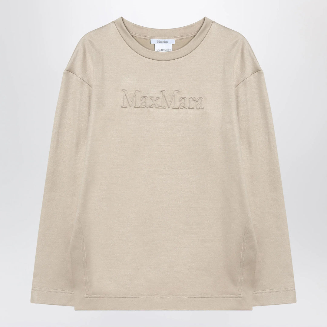 Max Mara - Beige sweatshirt in silk blend Brand Shirts &amp; Tops M