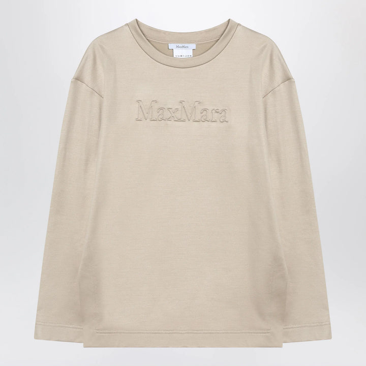 Max Mara - Beige sweatshirt in silk blend Brand Shirts &amp; Tops M