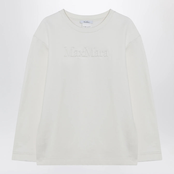 Max Mara - White sweatshirt in silk blend Brand Shirts &amp; Tops