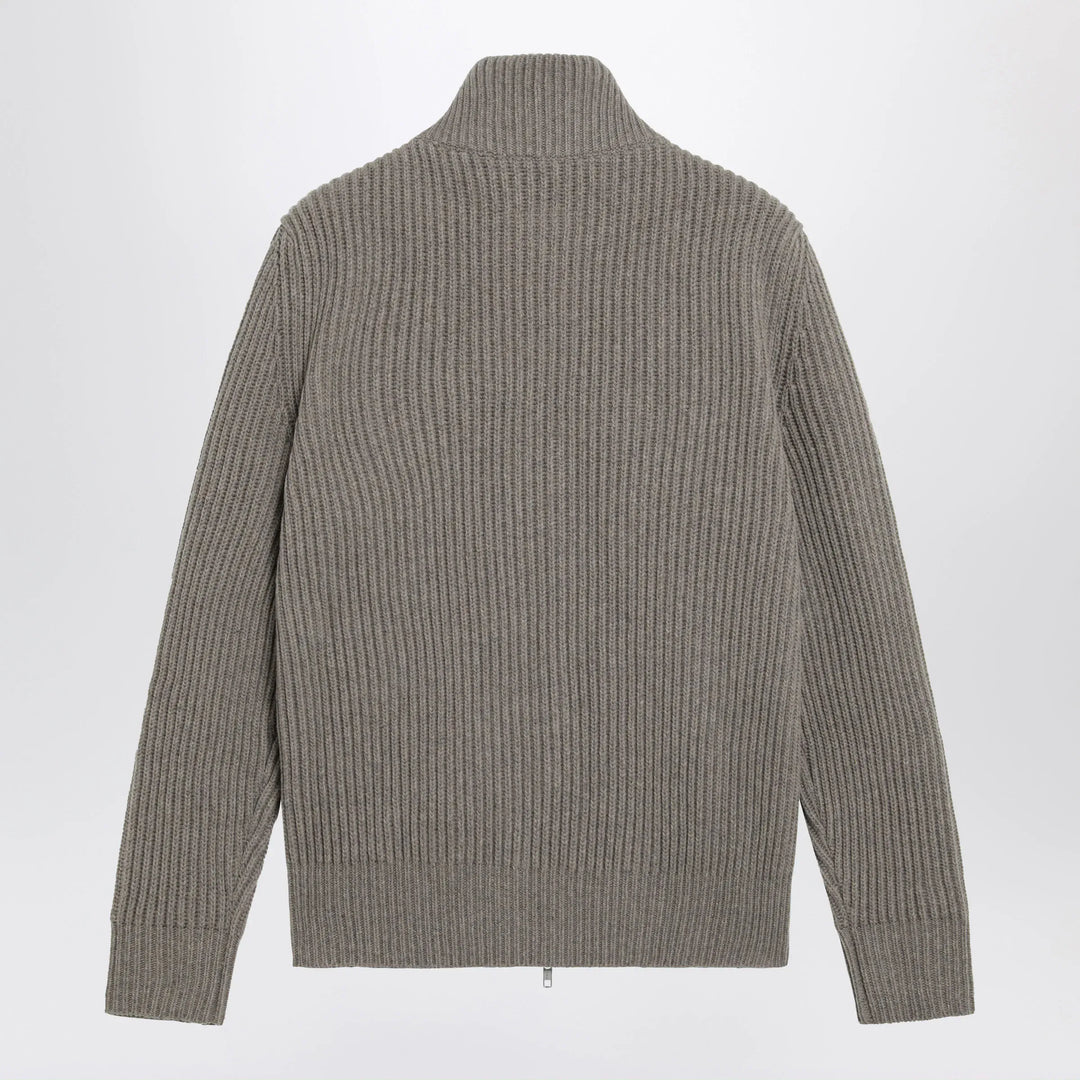 MM6 Maison Margiela - Beige mélange wool cardigan Brand Shirts &amp; Tops S