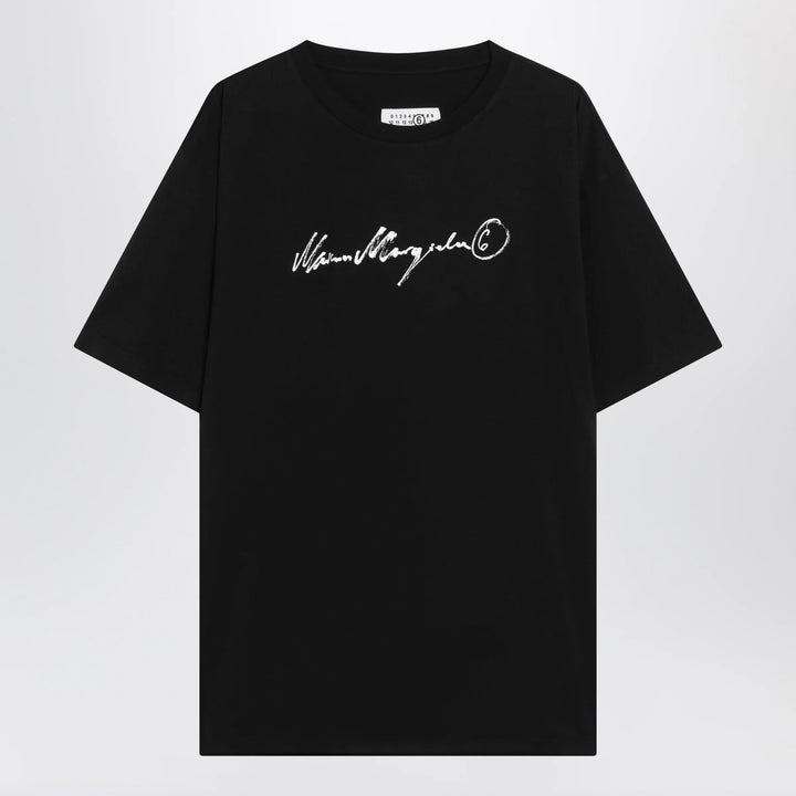 MM6 Maison Margiela - Black T-shirt with logo print Brand Shirts &amp; Tops S