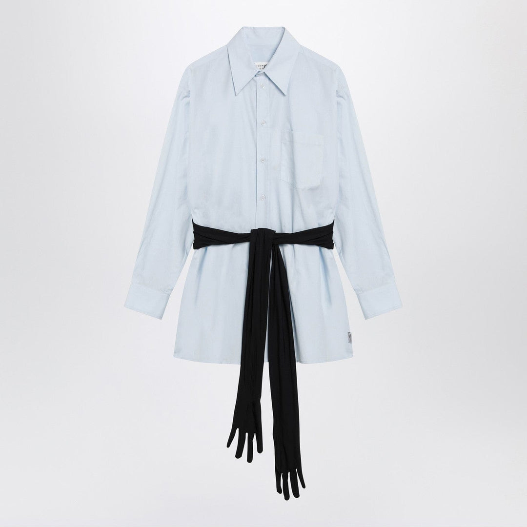 Shirts & Tops MM6 Maison Margiela - Light blue cotton shirt with gloves Brand