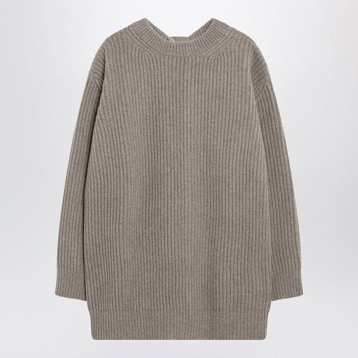 Shirts &amp; Tops S MM6 Maison Margiela - Oversized beige ribbed sweater Brand