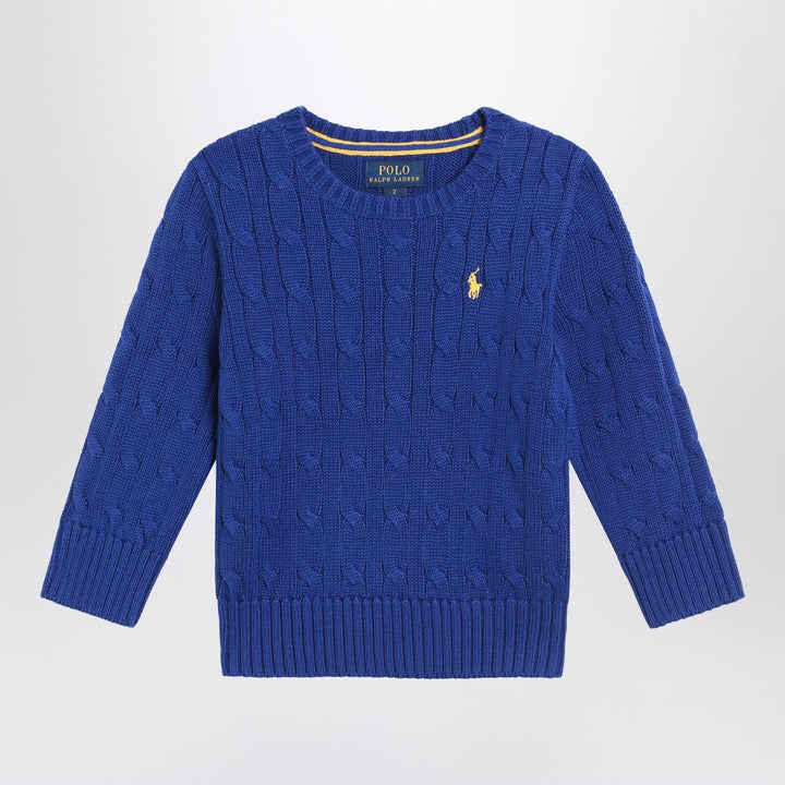 Shirts &amp; Tops Polo Ralph Lauren - Bright blue cable-knit crewneck sweater Brand