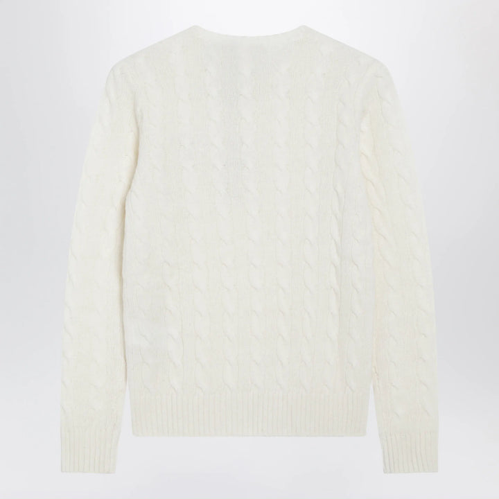 Polo Ralph Lauren - Cable-Knit Sweater in Cream Wool and Cashmere Brand Shirts &amp; Tops