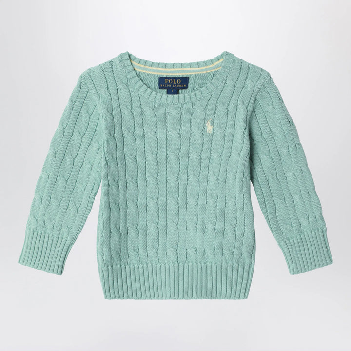 Polo Ralph Lauren - Celadon green cable knit cotton jumper Brand Shirts &amp; Tops S
