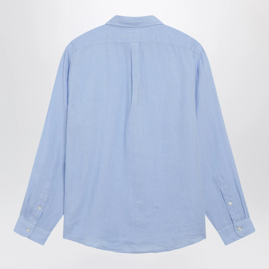 Polo Ralph Lauren - Light Blue Linen Button-Down Shirt Brand Shirts &amp; Tops