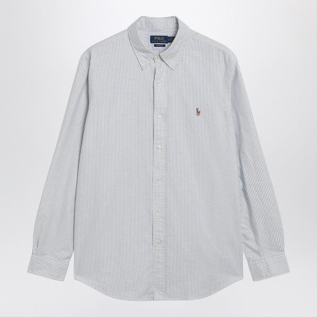 Shirts &amp; Tops Polo Ralph Lauren - Light blue/white striped Oxford shirt Custom-fit Brand