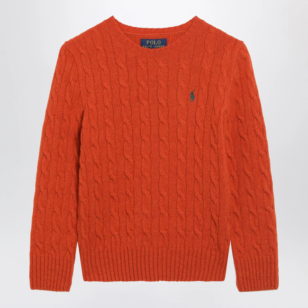 Polo Ralph Lauren - Orange Cable-Knit Wool and Cashmere Sweater Brand Shirts &amp; Tops M