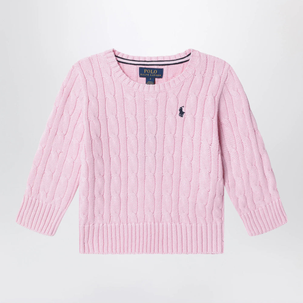 Polo Ralph Lauren - Pink cable-knit cotton sweater Brand Shirts & Tops S