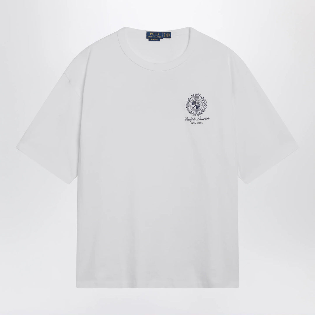 Polo Ralph Lauren - White Relaxed-Fit T-Shirt With Logo Prints Brand Shirts &amp; Tops L
