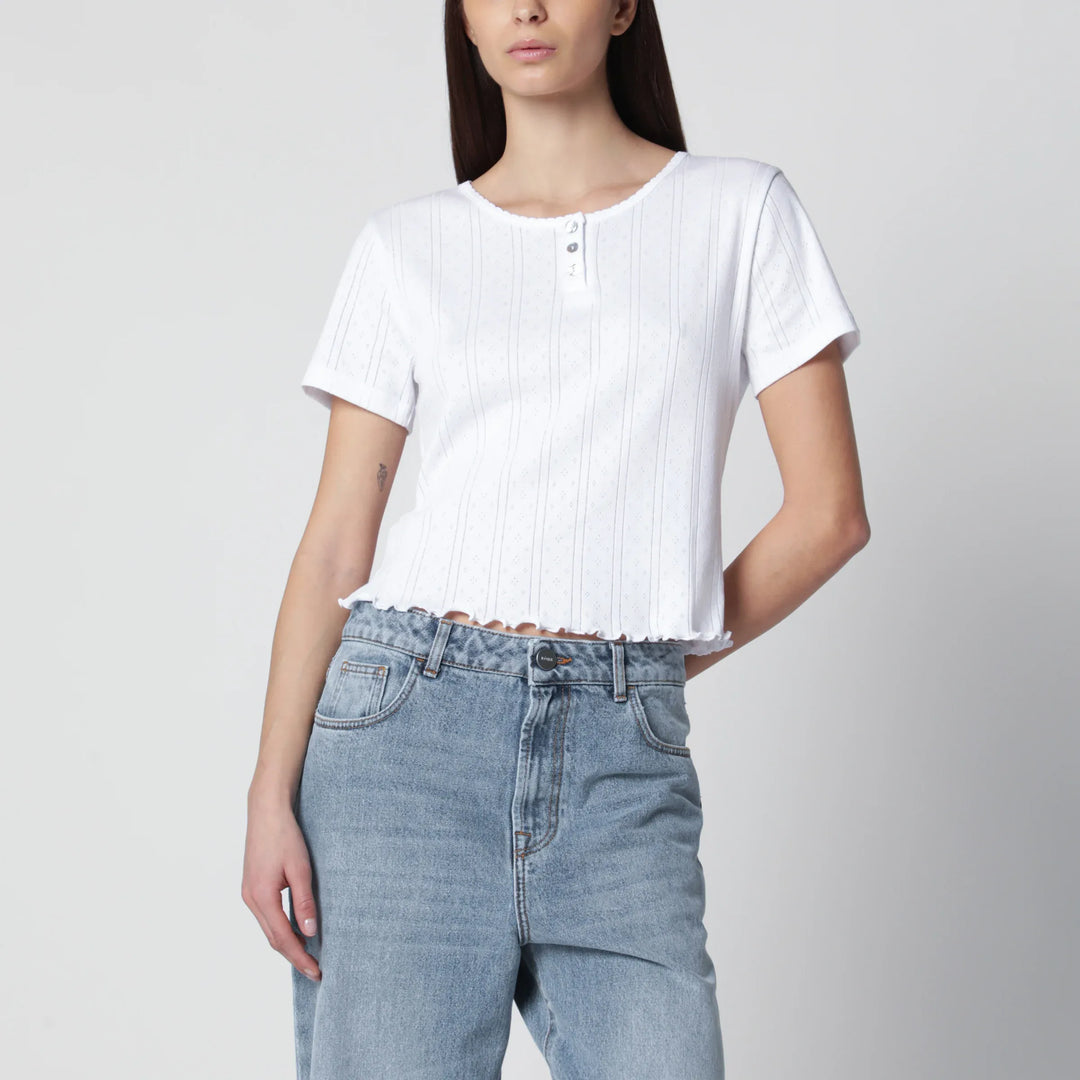 Róhe - White cropped cotton T-shirt Brand Shirts &amp; Tops 36  FR