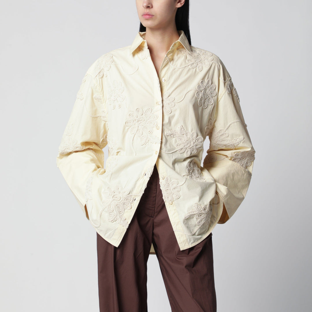 Shirts &amp; Tops ROTATE Birger Christensen - Oversized shirt Flower in organic cotton, Italian Straw Brand