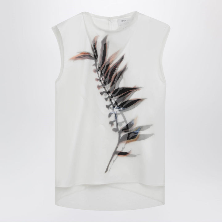 Shirts &amp; Tops Sportmax - White double-layer top in satin and tulle Brand