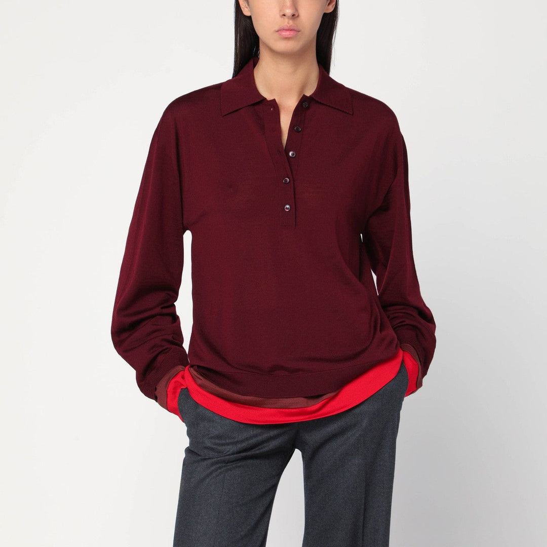 Shirts &amp; Tops Stella McCartney - Layered Bordeaux wool polo Brand