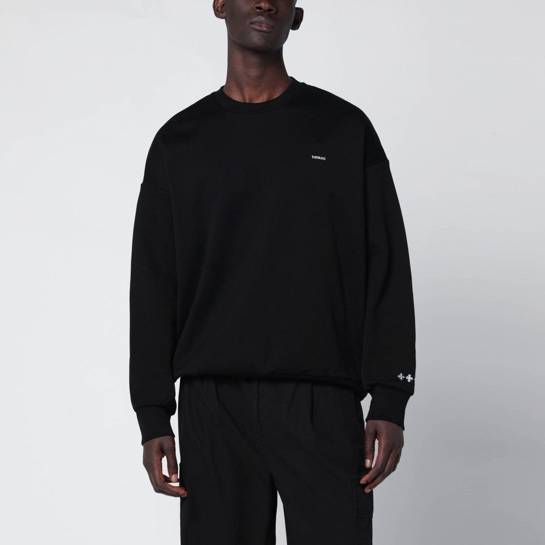 Shirts & Tops 4 TATRAS - Black cotton sweatshirt with embroidered logo Brand
