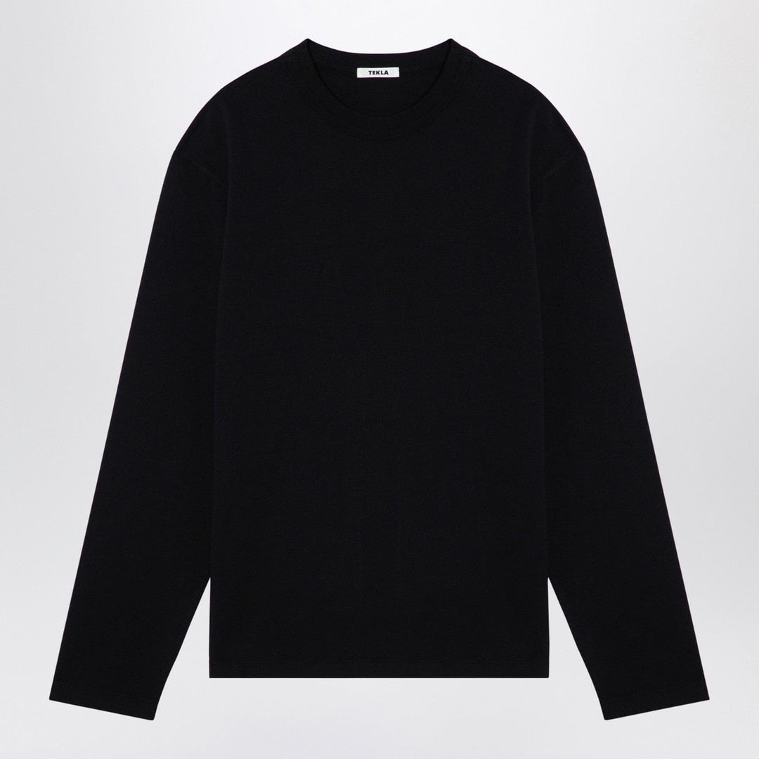 Shirts &amp; Tops L Tekla - Black pyjama crew-neck sweater Brand