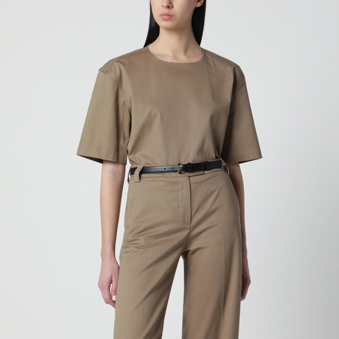 Shirts & Tops TheLatest - Short-sleeve cognac cotton top Brand