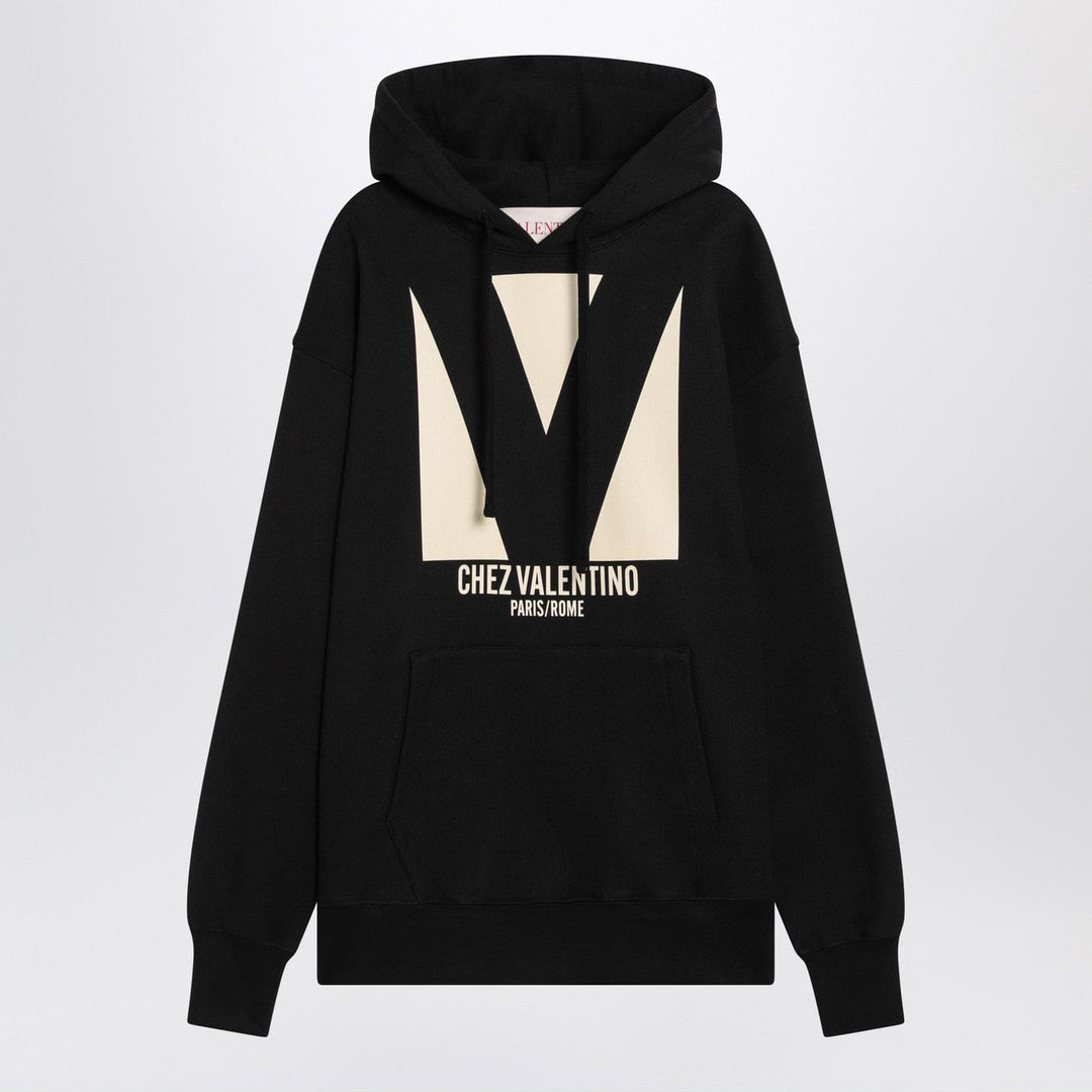 Shirts & Tops XS Valentino - Black sweatshirt with Chez Valentino print Brand