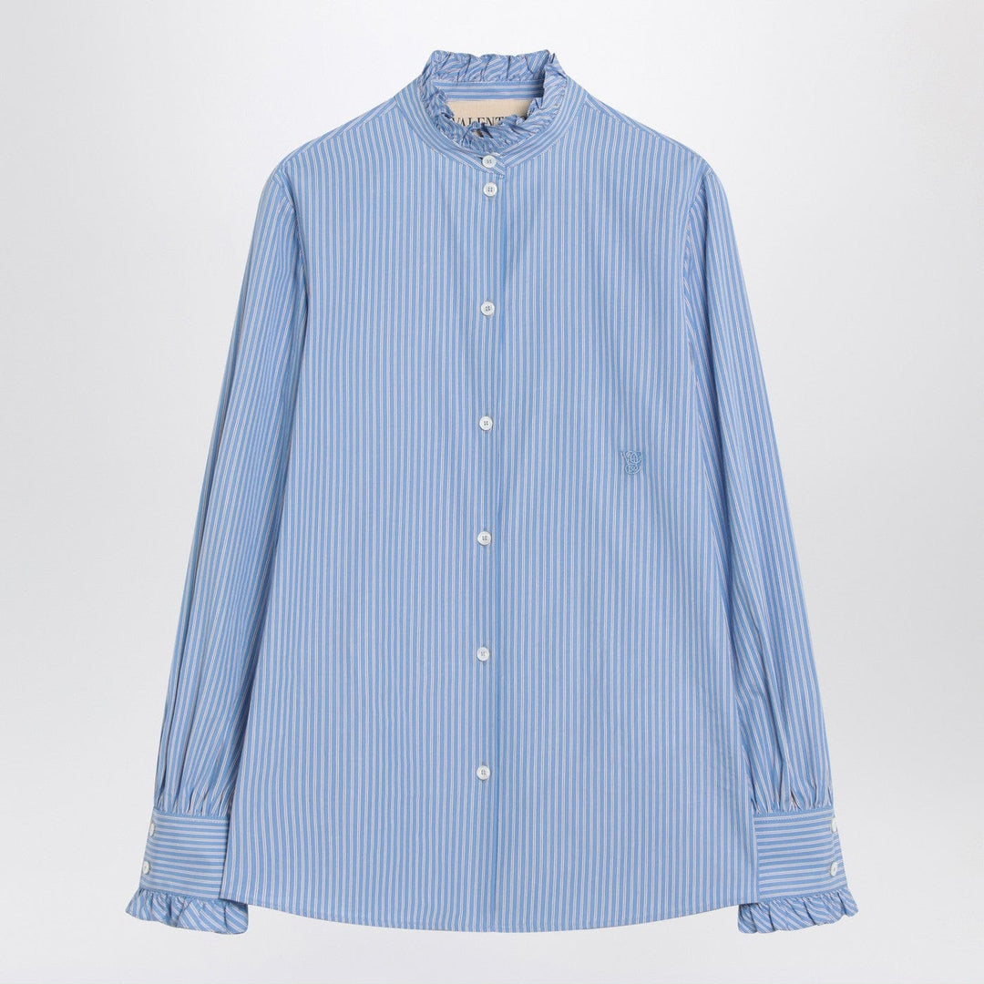 Shirts &amp; Tops 38  IT Valentino - Light blue striped shirt in cotton Brand